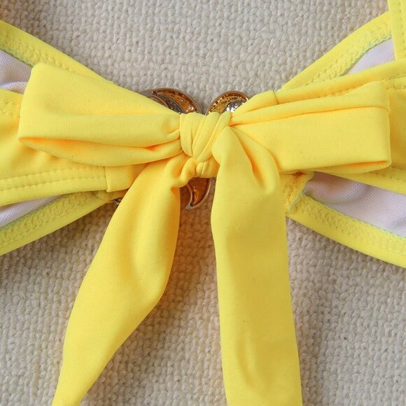 Yellow Women's Sexy Starfish Decor Bikini Set - Picture 5 of 6